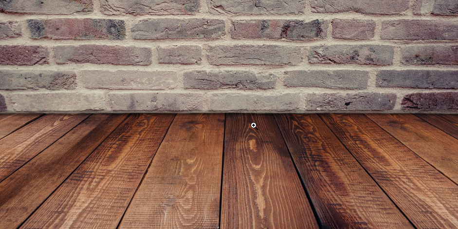 wood floor and brick wall