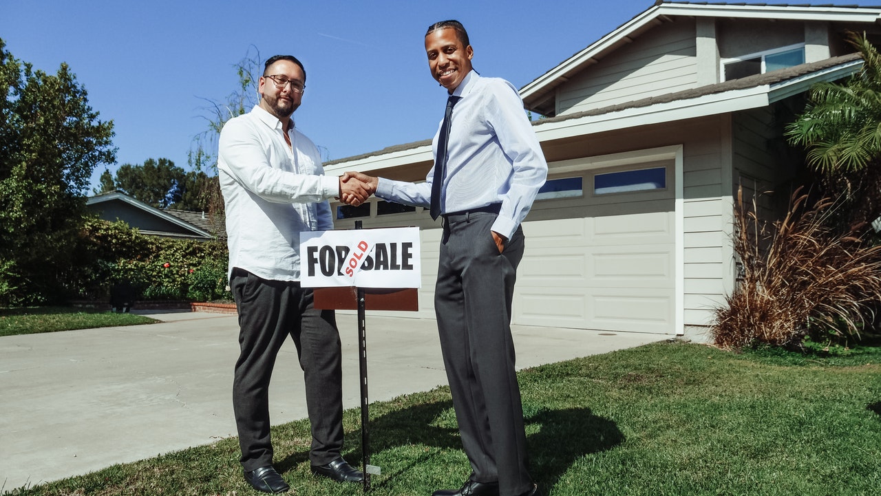 with a real estate agent